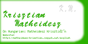 krisztian matheidesz business card